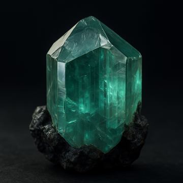 クリソベリル（金緑石）の標本図（AI生成・通常光）